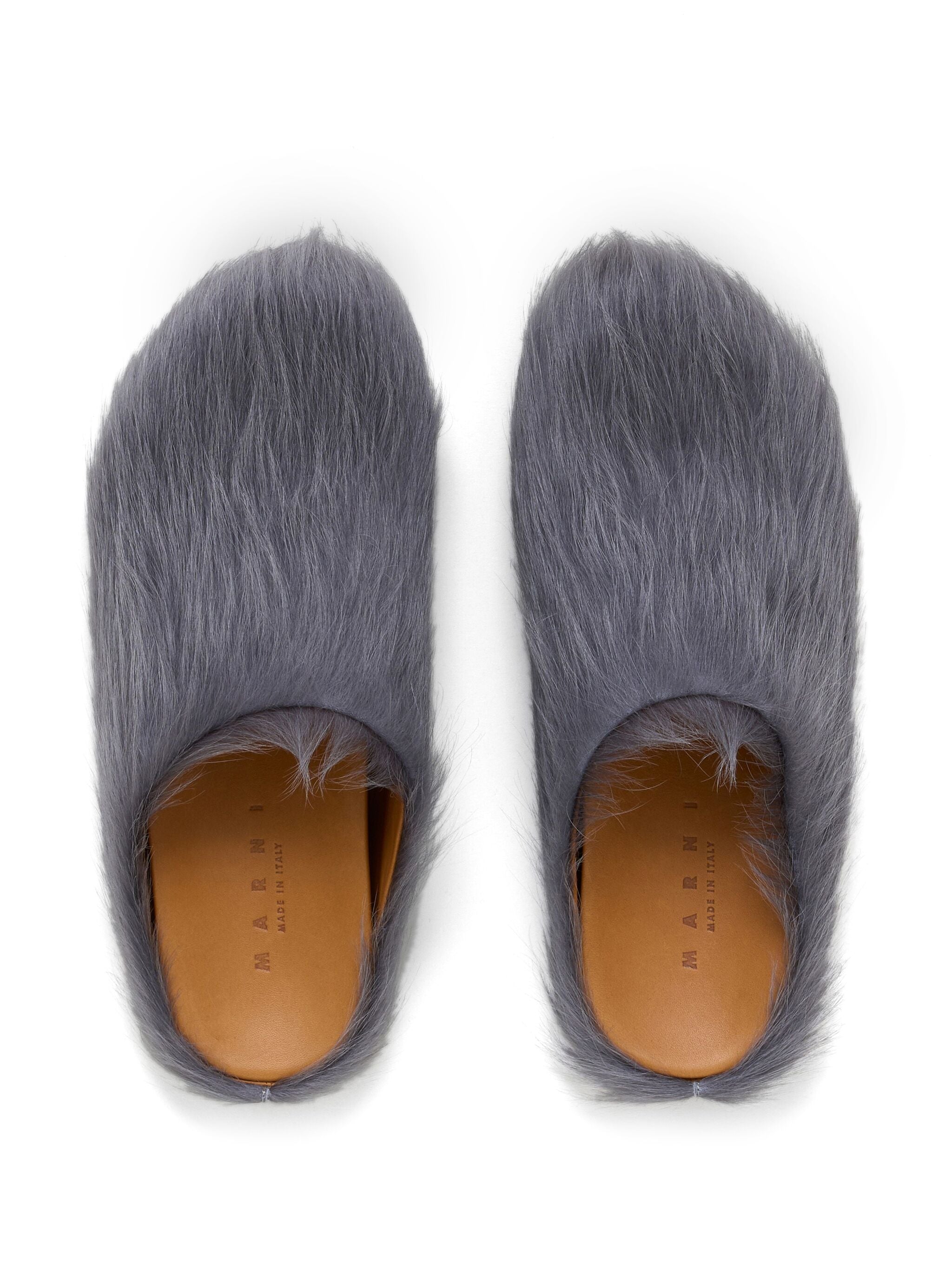 Marni Fussbet Sabot Calf Hair (Grey)