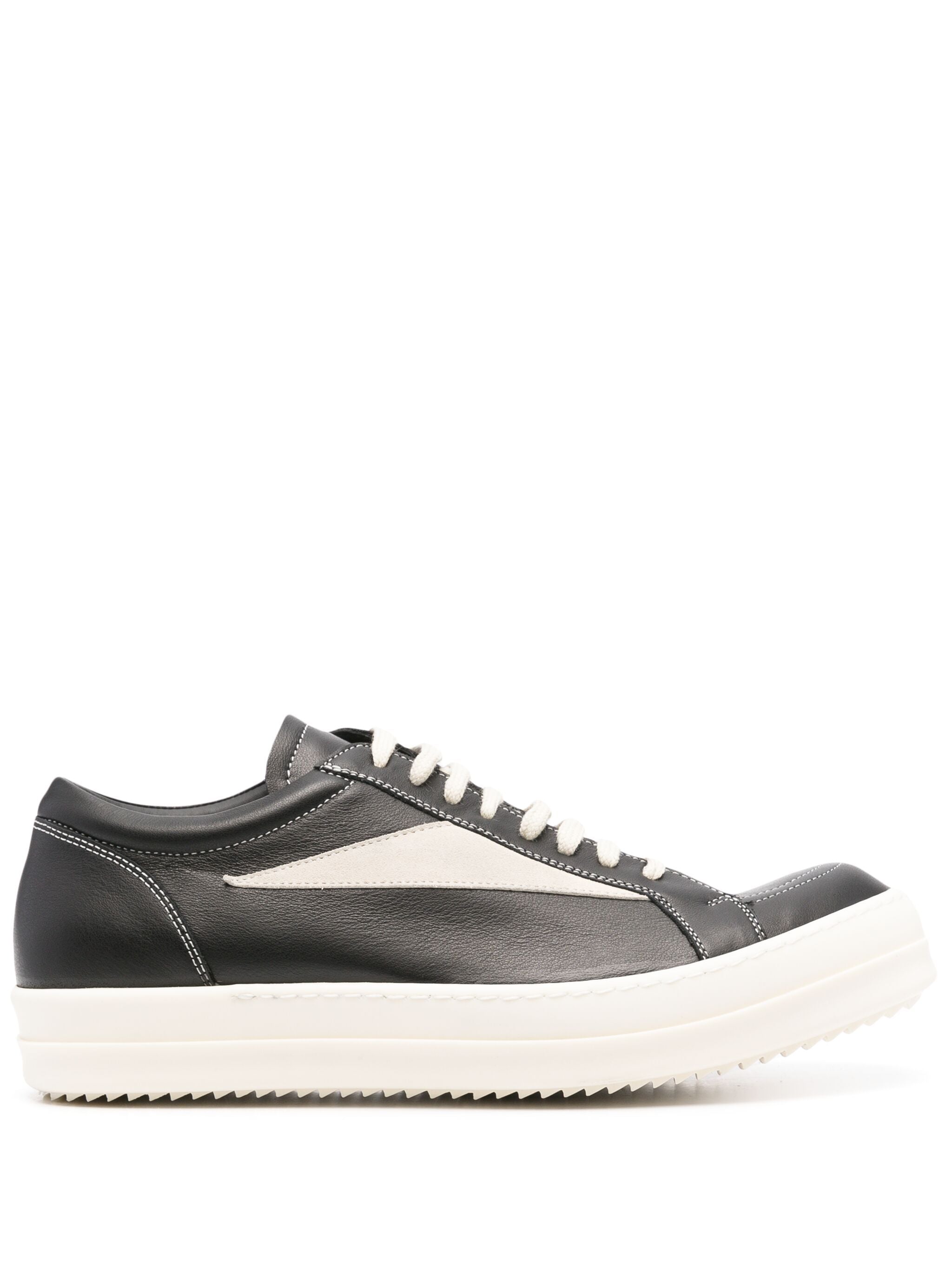 Rick Owens Porterville Vintage Black/Milk Leather Low Sneakers