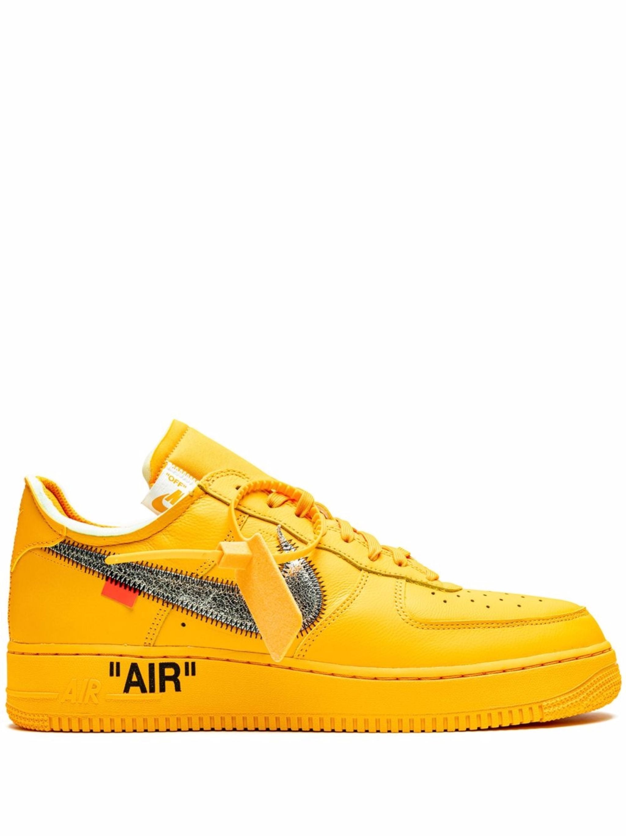 Nike X Off-White Air Force 1 Low University Gold Sneakers