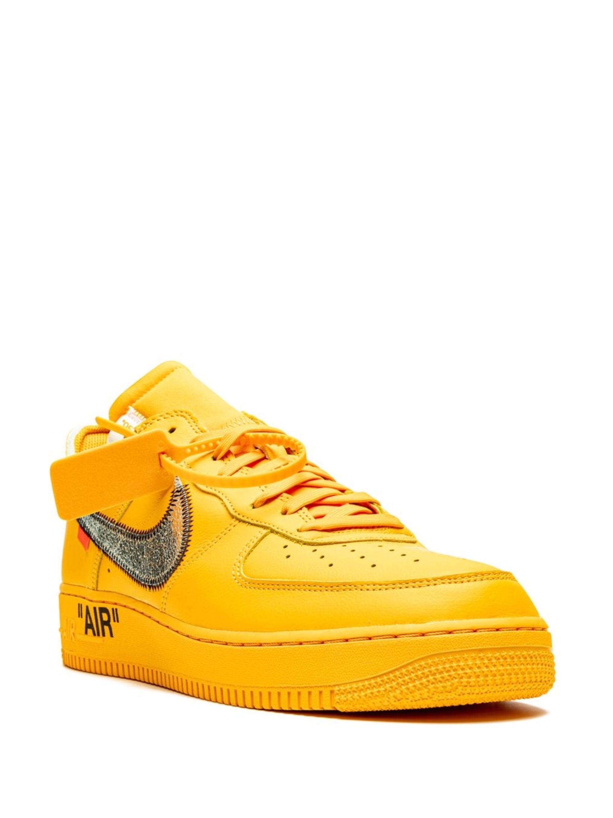 Nike X Off-White Air Force 1 Low University Gold Sneakers