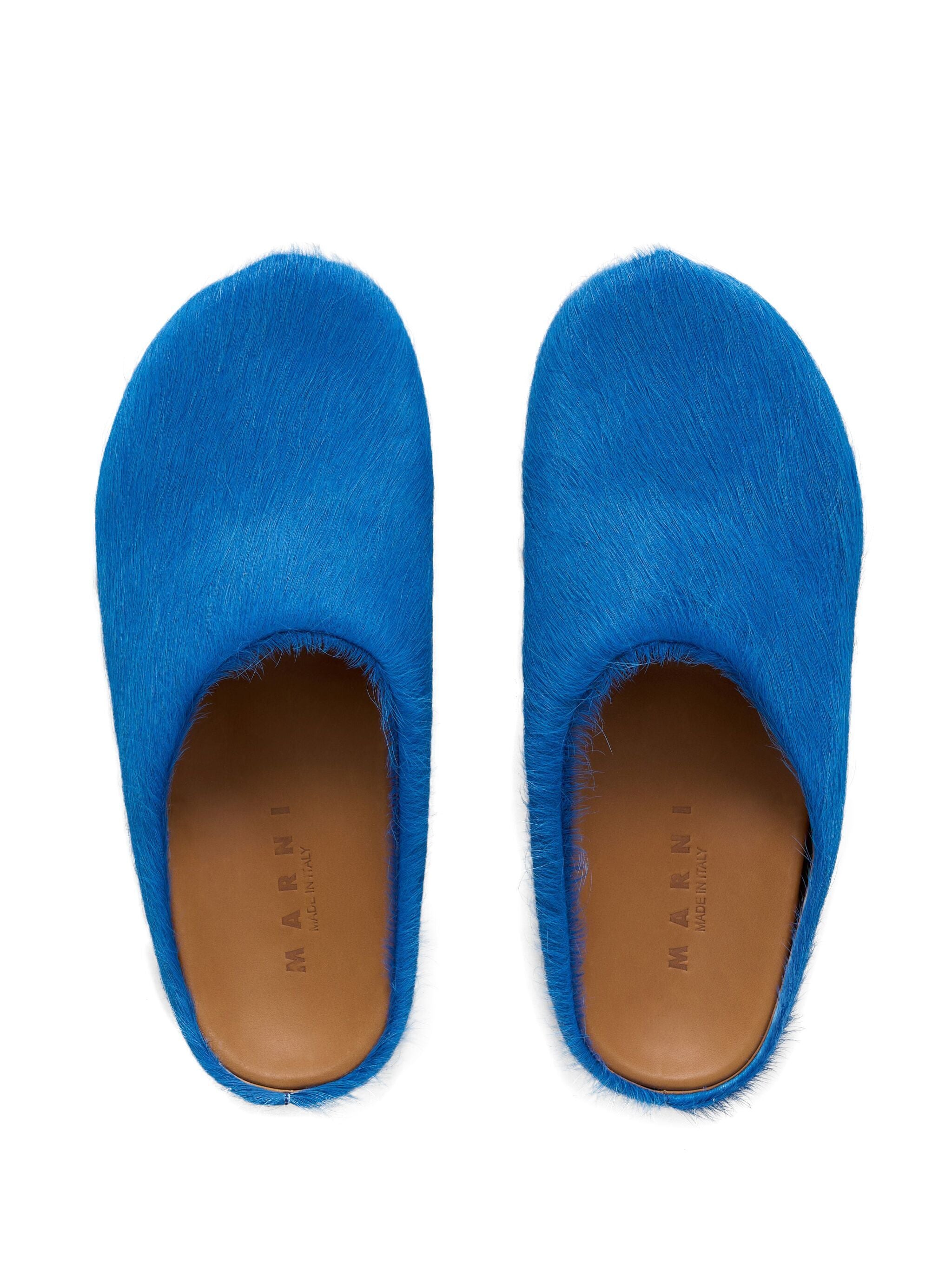 Marni Fussbet Sabot Calf Hair (Blue)