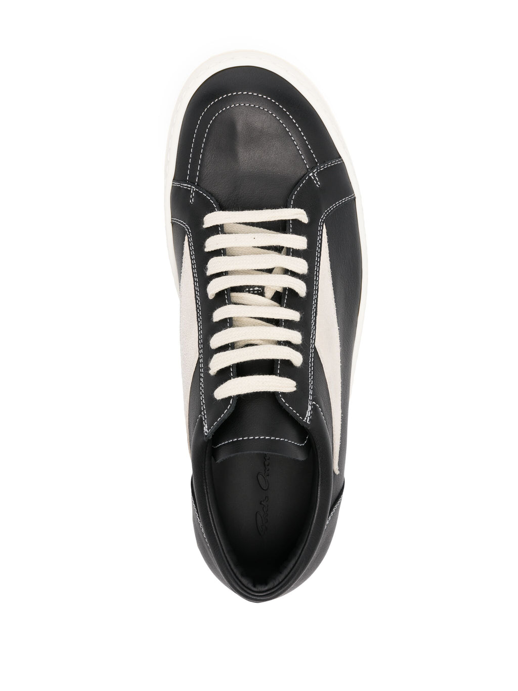 Rick Owens Porterville Vintage Black/Milk Leather Low Sneakers